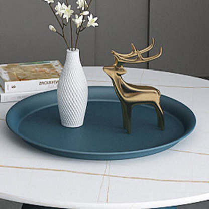 Scandinavian Conical Rock Slab Iron End Table