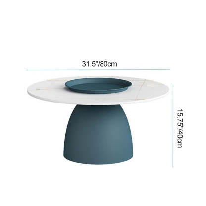Scandinavian Conical Rock Slab Iron End Table — B / Gold