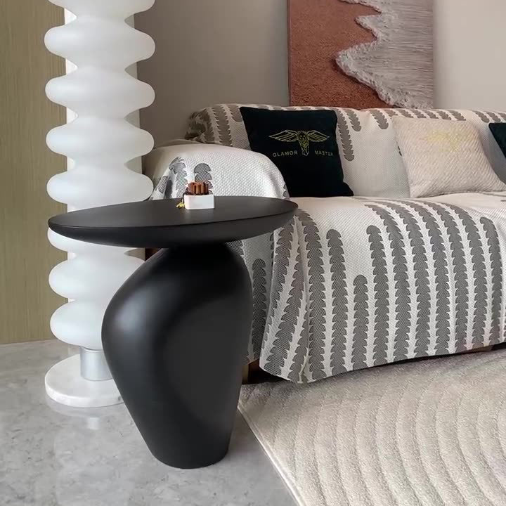 Contemporary Irregular Cobblestone End Table