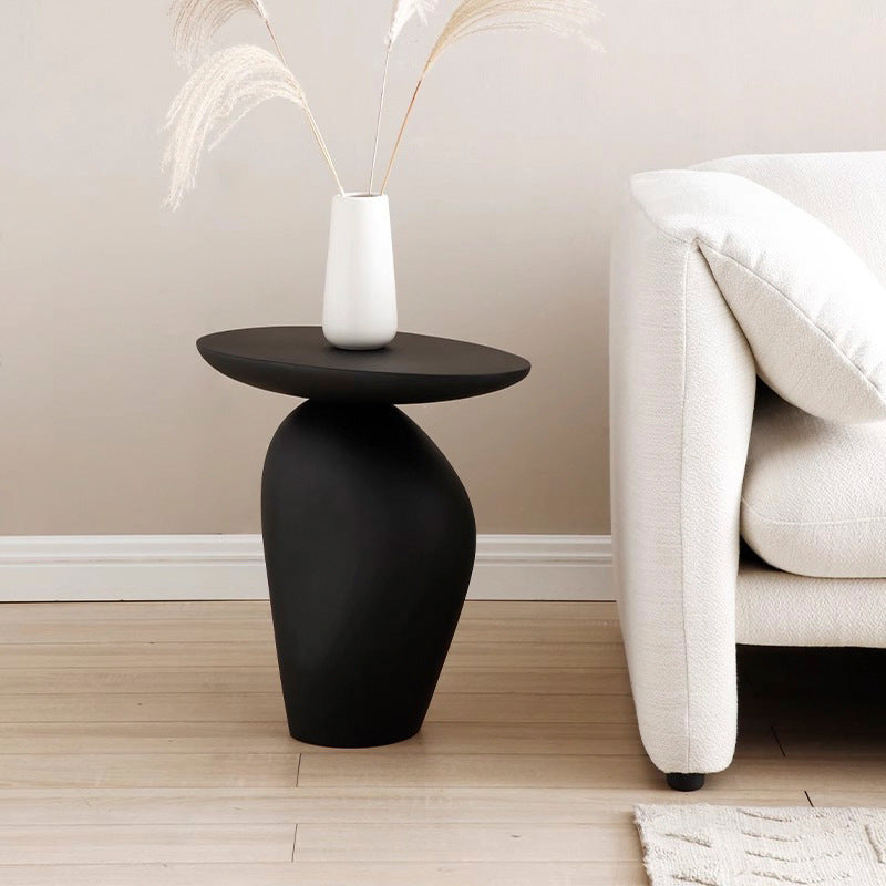Contemporary Irregular Cobblestone End Table