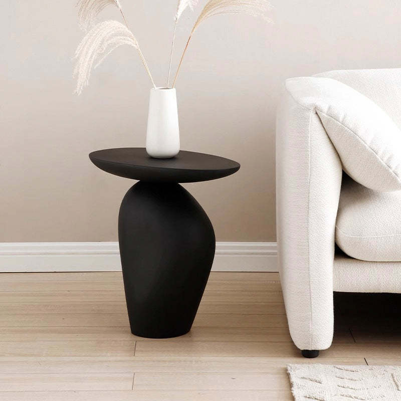 Contemporary Irregular Cobblestone End Table