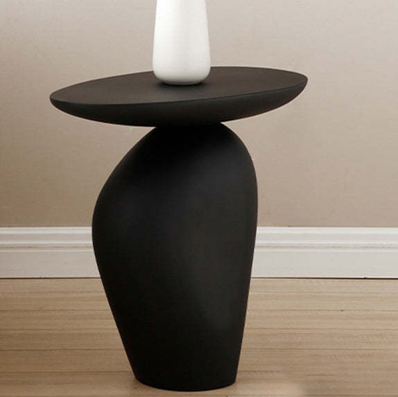 Contemporary Irregular Cobblestone End Table