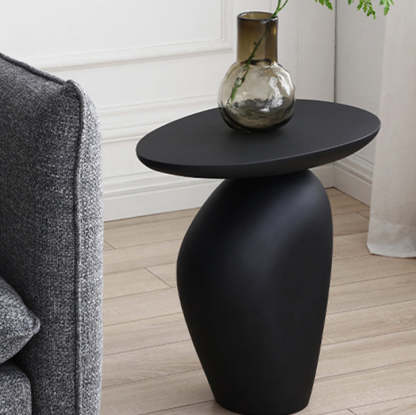 Contemporary Irregular Cobblestone End Table