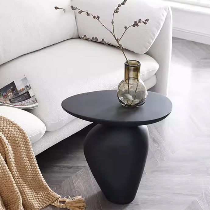 Contemporary Irregular Cobblestone End Table