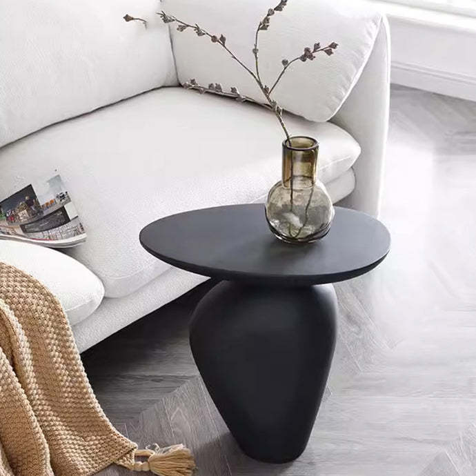 Contemporary Irregular Cobblestone End Table
