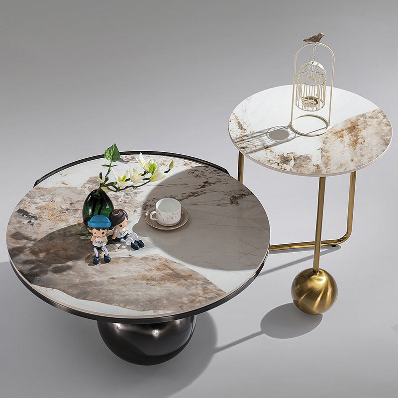 Creative end orb brass end & side tables