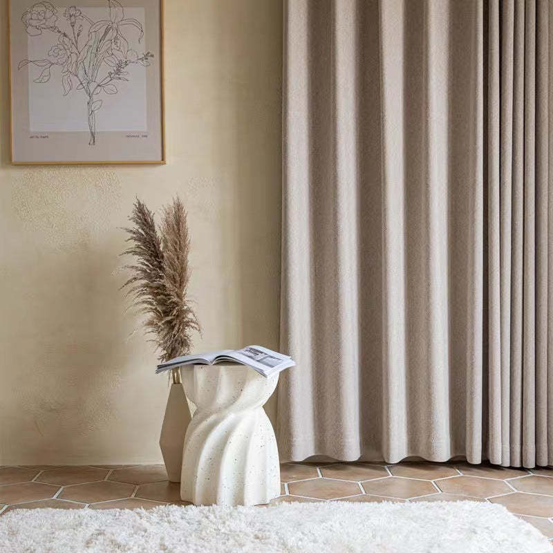 Lotus Distressed Stone End Table