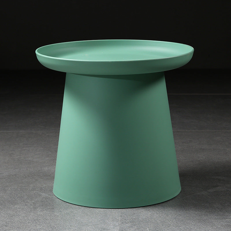 Minimalist Disc Round End Table — B - Wood / Yellow