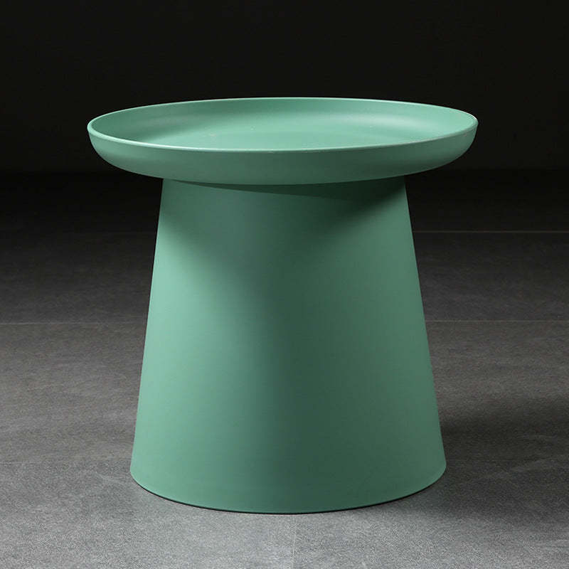Minimalist Disc Round End Table — B - Wood / Yellow