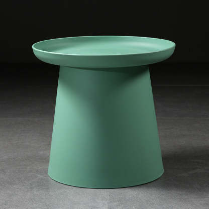 Minimalist Disc Round End Table — B - Wood / Yellow