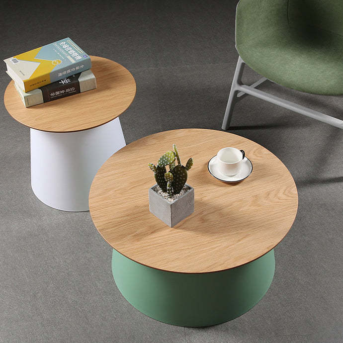 Minimalist Disc Round End Table — A / Yellow