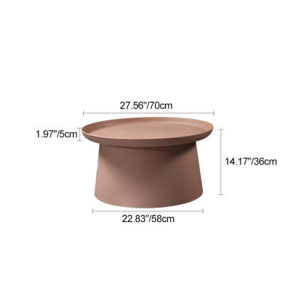 Minimalist Disc Round End Table — A / White