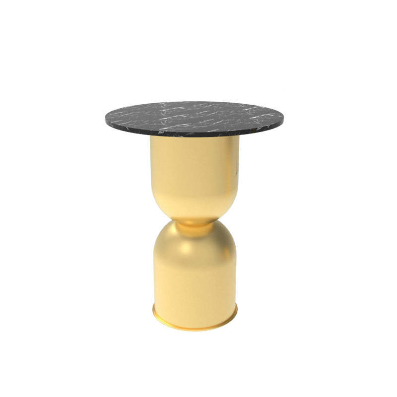 End iron end & side tables for hallway — 35.5" H x 31.5" Dia / Black / Gold