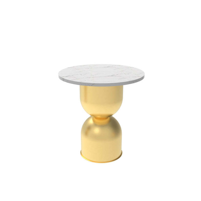 Scandinavian Marble Iron End Table