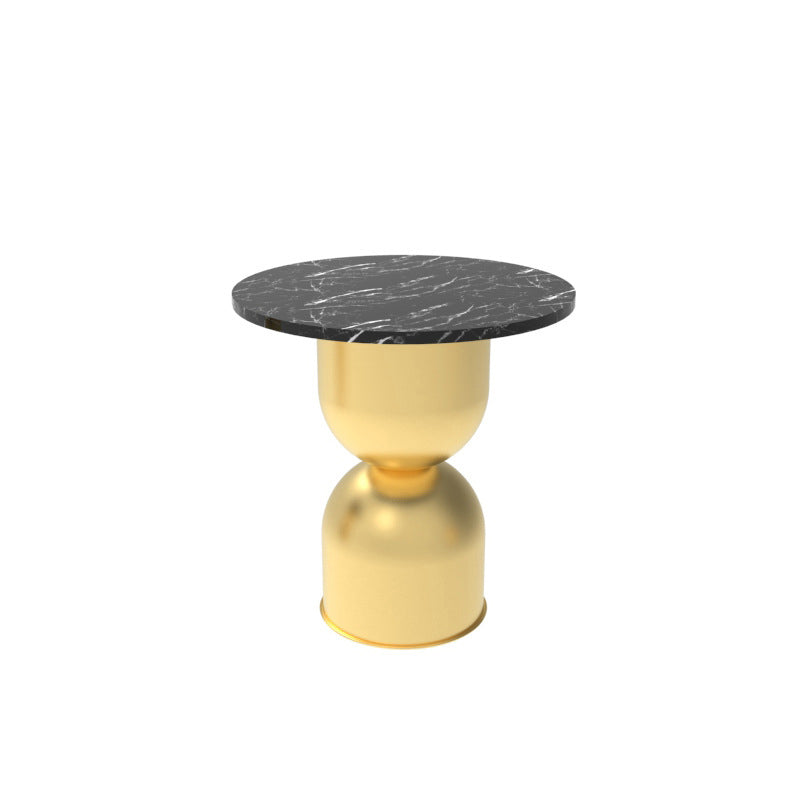 Scandinavian Marble Iron End Table