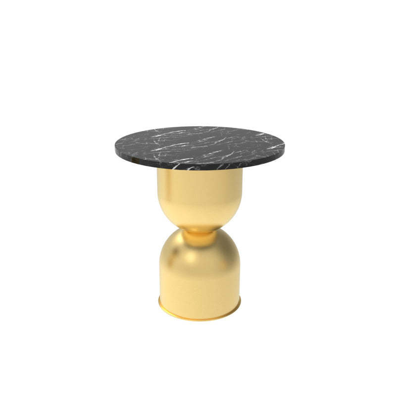 Scandinavian Marble Iron End Table
