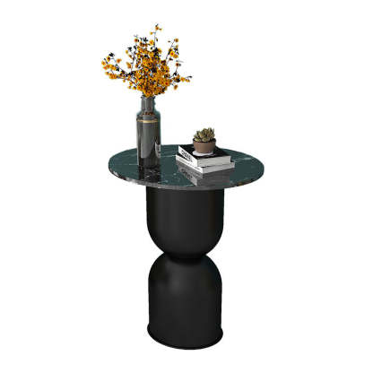 Scandinavian Marble Iron End Table