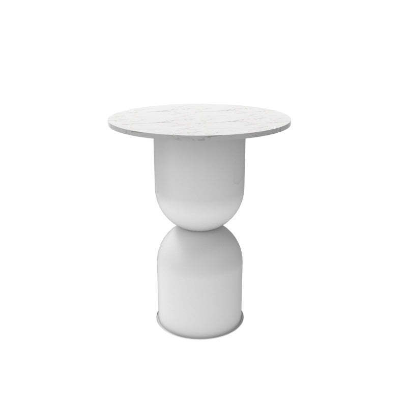 Scandinavian Marble Iron End Table