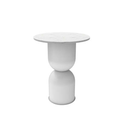 Scandinavian Marble Iron End Table