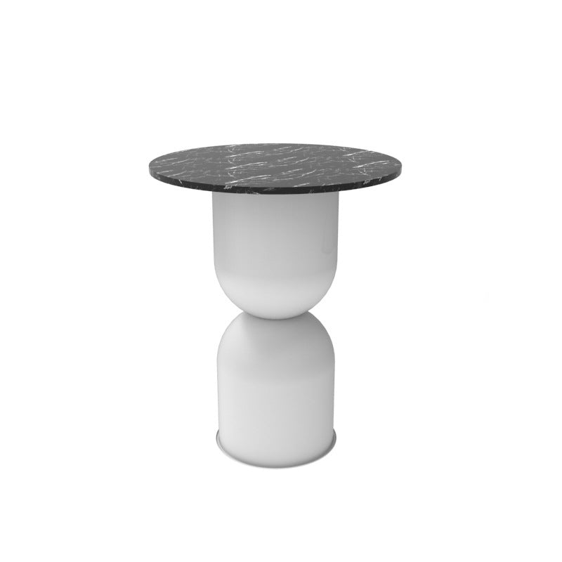 Scandinavian Marble Iron End Table