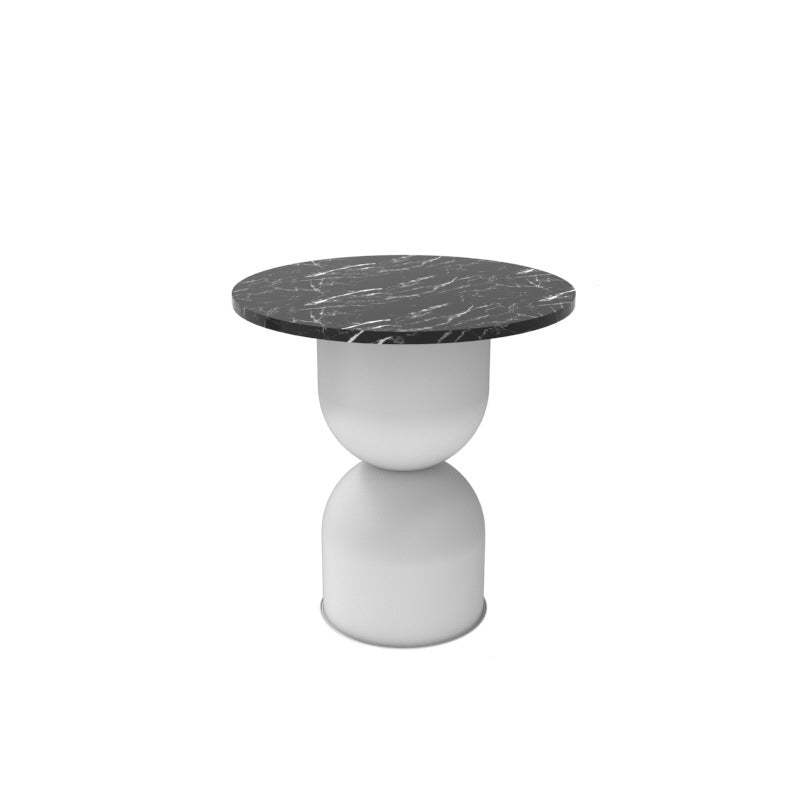 Scandinavian Marble Iron End Table