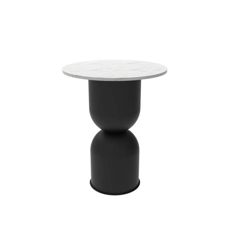 Scandinavian Marble Iron End Table