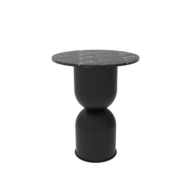 Scandinavian Marble Iron End Table