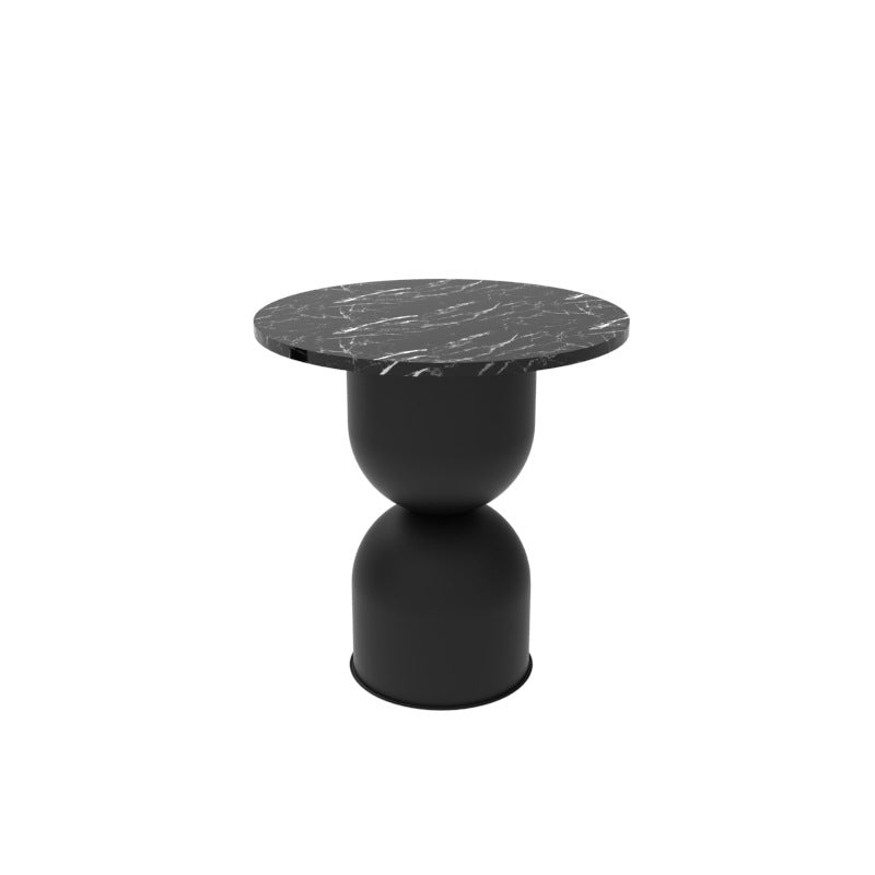 Scandinavian Marble Iron End Table