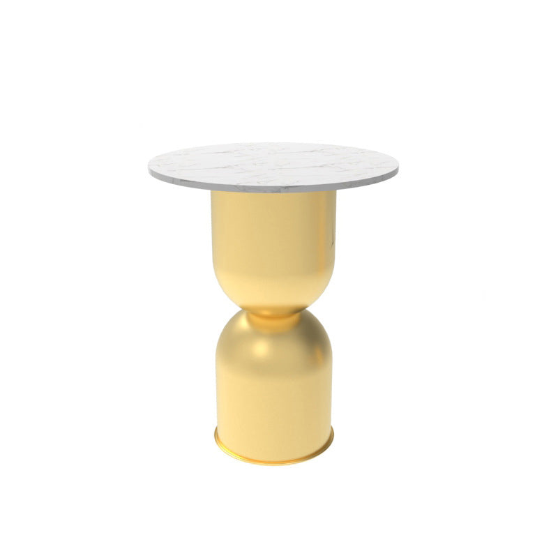 Scandinavian Marble Iron End Table