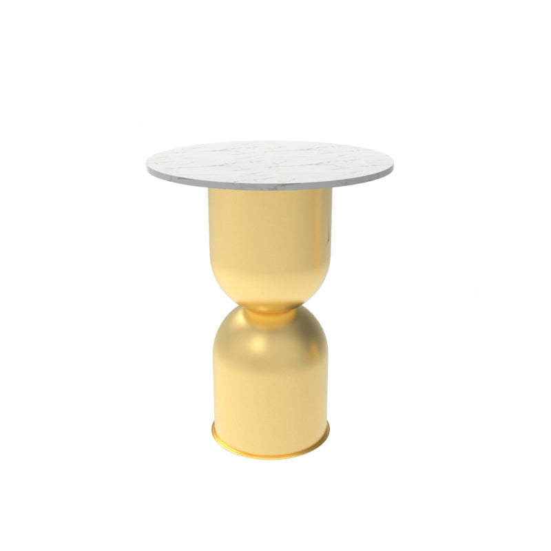 Scandinavian Marble Iron End Table