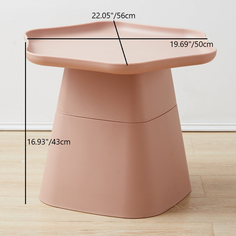 Minimalist Hexagonal Cone End Table — Yellow