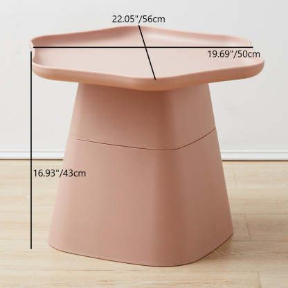 Minimalist Hexagonal Cone End Table — Yellow