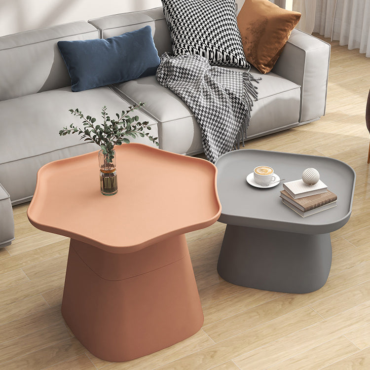 Minimalist Hexagonal Cone End Table — Yellow