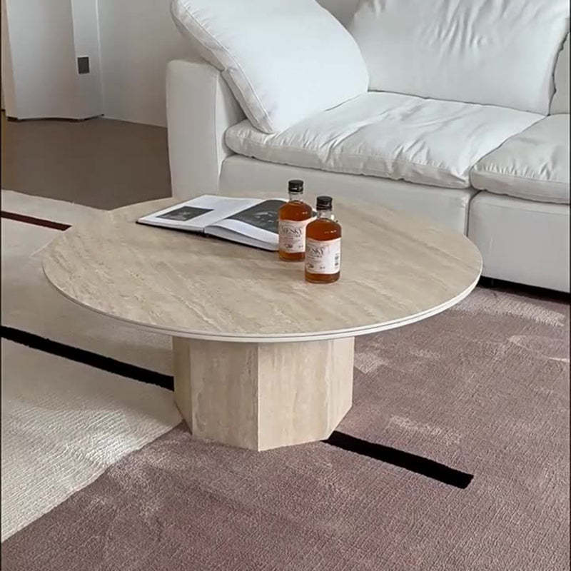 Lighom end rock wood end & side tables for living room — 35.5" W x 14" H