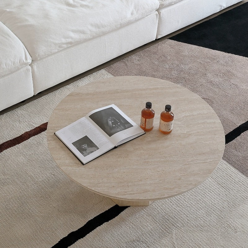 Vintage Hexagonal Rock Slab Wood End Table