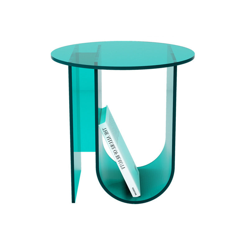 U-Shape Round Acrylic End Table