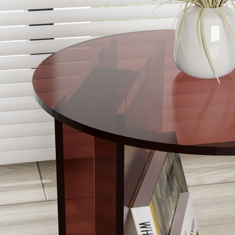 U-Shape Round Acrylic End Table