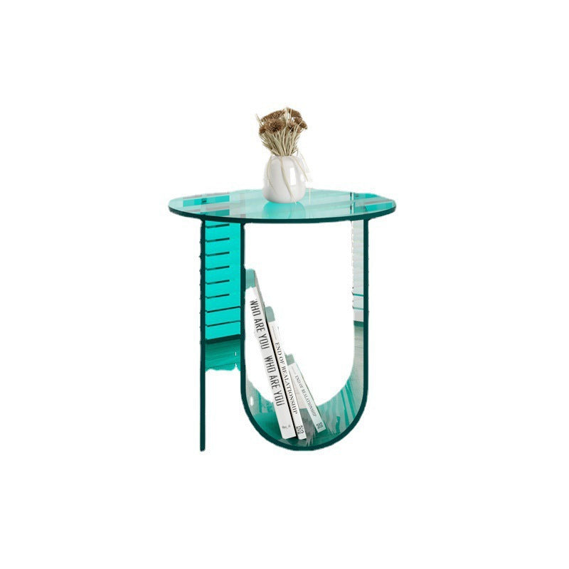 U-Shape Round Acrylic End Table