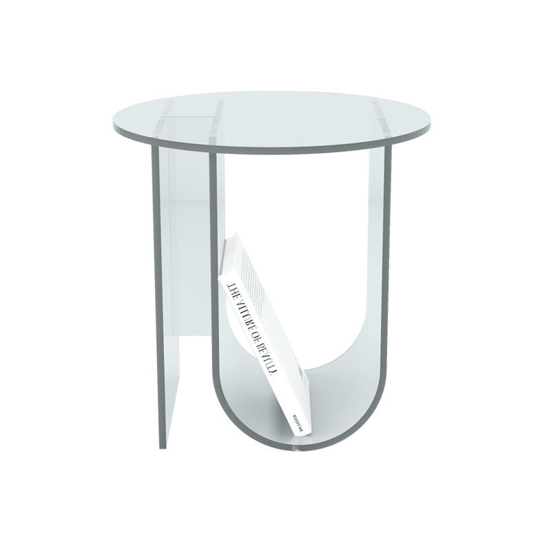 U-Shape Round Acrylic End Table
