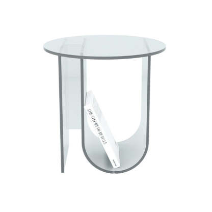 U-Shape Round Acrylic End Table