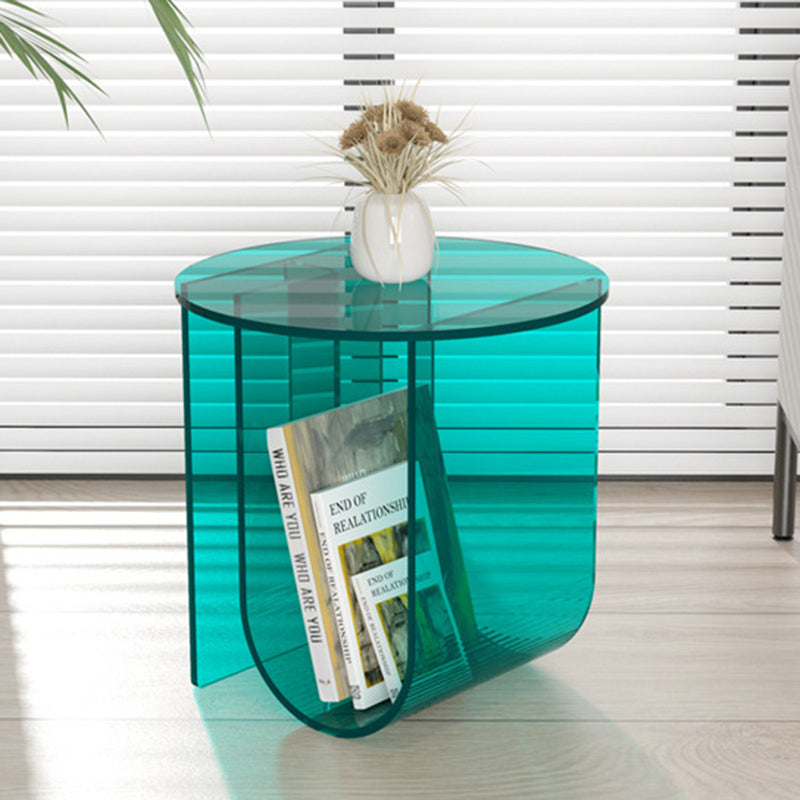 U-Shape Round Acrylic End Table