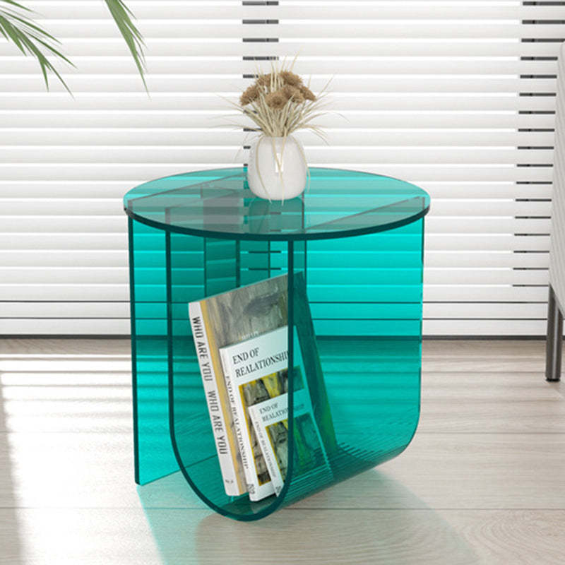 U-Shape Round Acrylic End Table