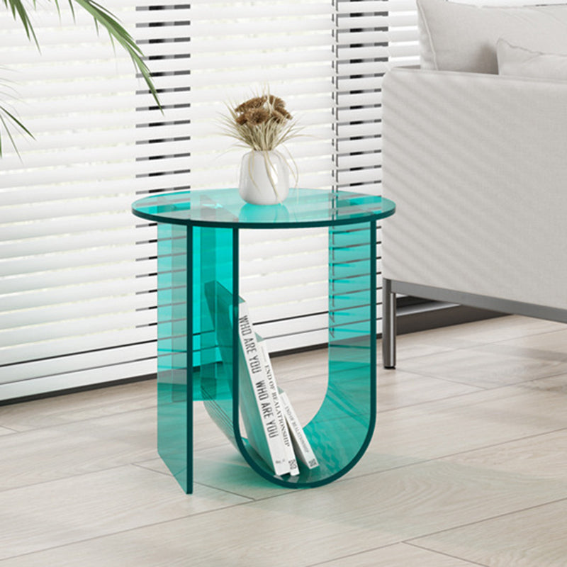 U-Shape Round Acrylic End Table