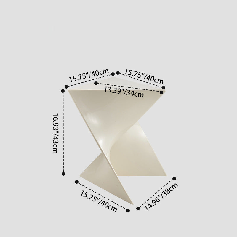 Irregular Triangle End Table — Amber