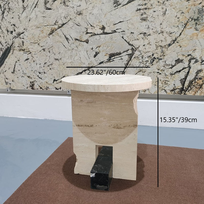 Chinese Long Marble Stone End Table
