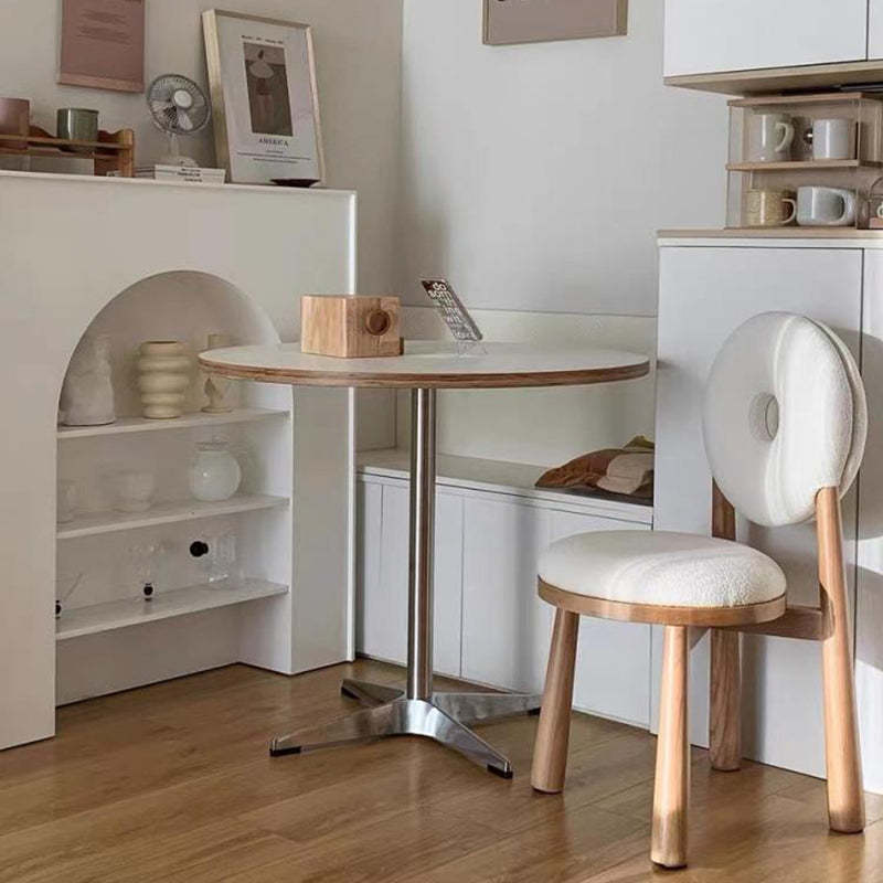 Chinese Cross-Support Solid Wood 1-Tier End Table