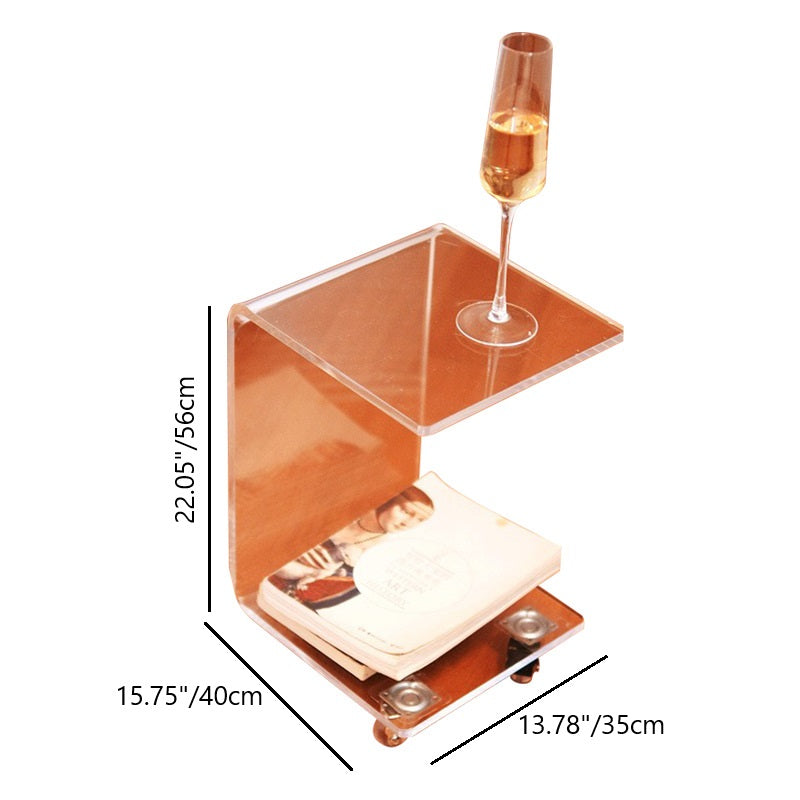 Scandinavian Removable Acrylic End Table 2-Tier