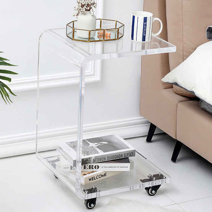 Nordic 2-tier end wood end & side tables