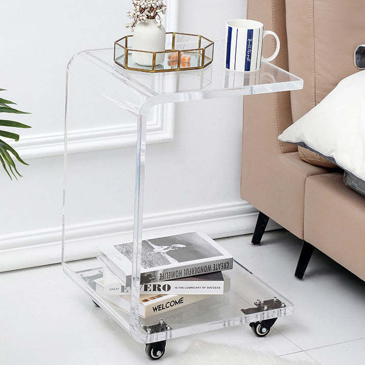 Scandinavian Removable Acrylic End Table 2-Tier