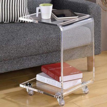 Scandinavian Removable Acrylic End Table 2-Tier